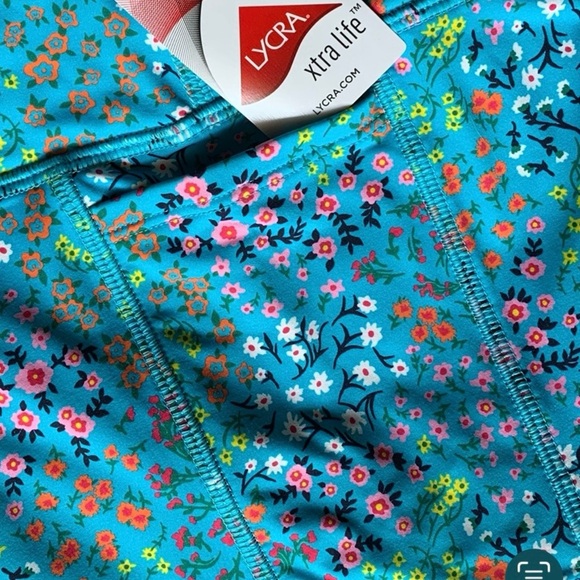 LANDSEND Women’s High Waisted Cropped Leg Swim Cover Up Modest Leggings w/Pocket - Picture 5 of 5